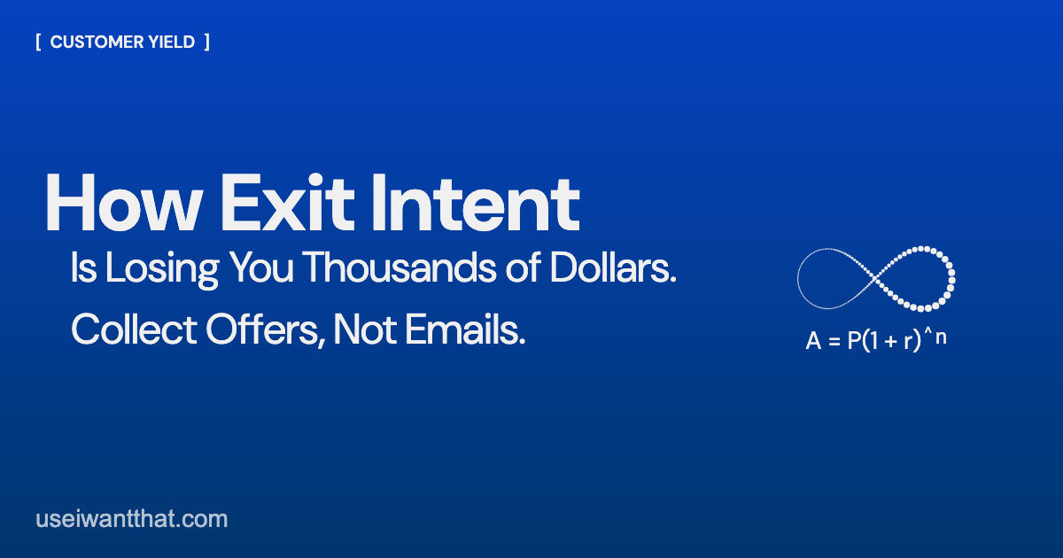 Why conventional exit intent tactics lose potential customers